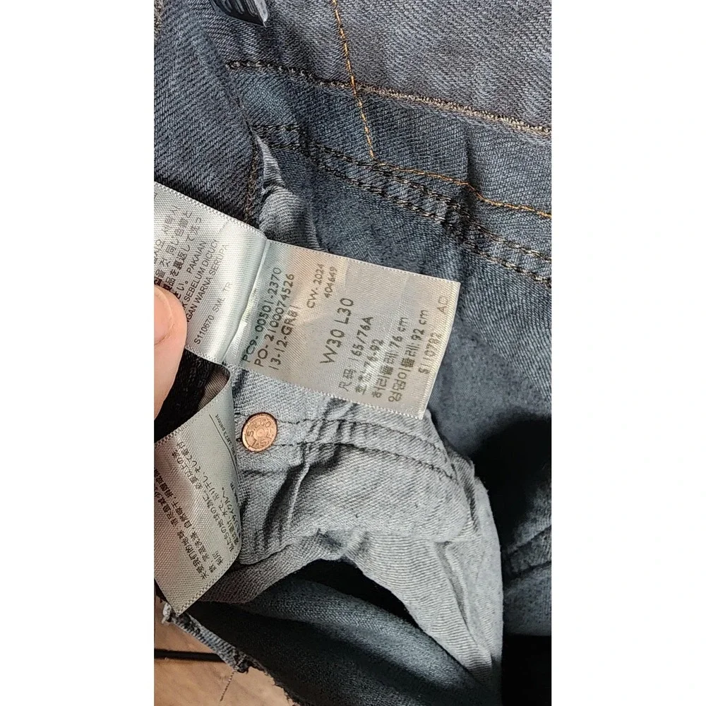 Levis 501 Jeans Mens 30x30 Blue Green Straight Leg Button Fly Original Fit Denim